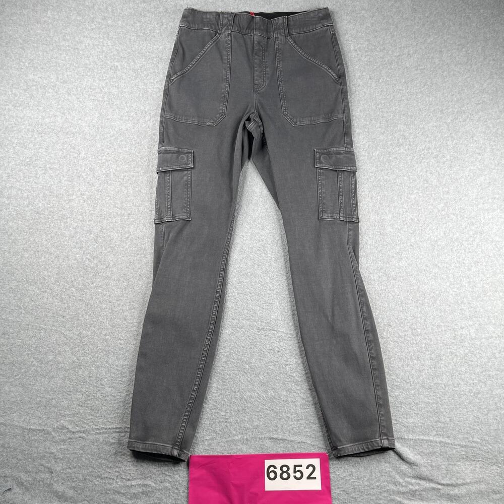 Spanx Cargo Stretch Womens Large Gray Snap Pockets